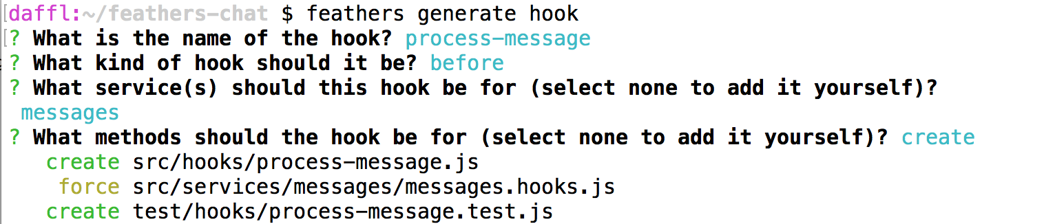 The process-message hook prompts